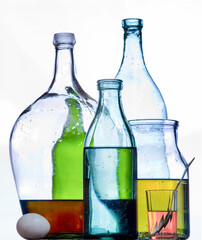 Bottles and glass