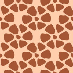 Giraffe fur seamless pattern, tropical animal skin texture