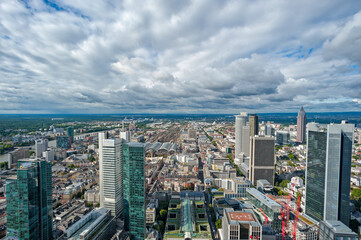 Obraz premium Frankfurt am Main, Hessen, Germany, Europe, the city seen from the Main tower platforms