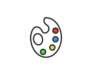 Palette line icon. High quality outline symbol for web design or mobile app. Thin line sign for design logo. Color outline pictogram on white background