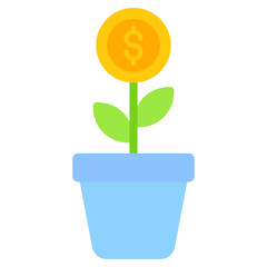An icon design of dollar plant