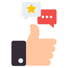 An icon design of customer feedback