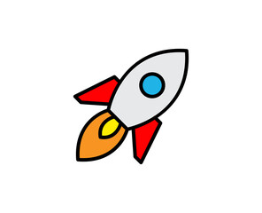 Rocket premium line icon. Simple high quality pictogram. Modern outline style icons. Stroke vector illustration on a white background. 