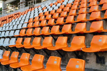 Naklejka premium Orange and white stadiums amphitheater