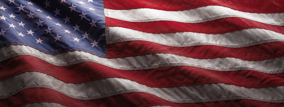 Old American Flag For Memorial Day or 4th of July