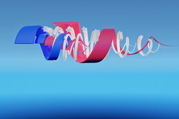 Spiral of stars and stripes in American full colors