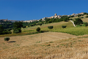 Recanati, Macerata district, Marche, Italy, Europe, view of the city with the typical Marche...