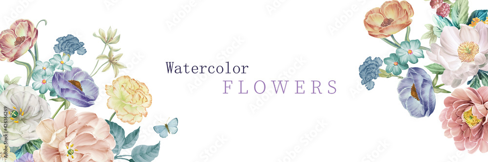 Wall mural Illustration of flower