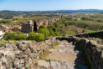 Panoramic views from the castle of Hostalric in the jungle Catalonia Costa Brava
