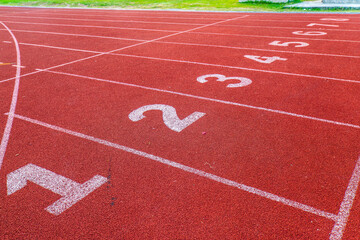 Fototapeta premium Number of running track run background