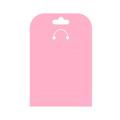 Vector design template for paper earrings Isolated on white background