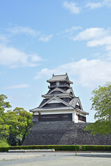 震災の跡が残る熊本城宇土櫓　熊本県熊本市　2021年4月撮影