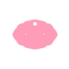 Vector design template for paper earrings Isolated on white background