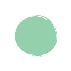 Color brush that has been painted into various shapes and text frames.