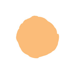 Color brush that has been painted into various shapes and text frames.