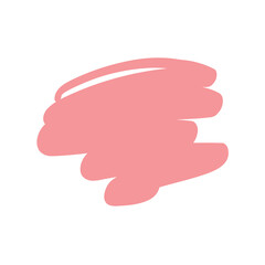 A colored brush that is painted as a text box. Isolated on white background