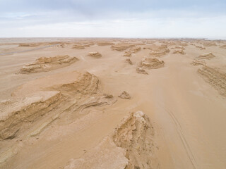 Yardang landform landscape in west of china