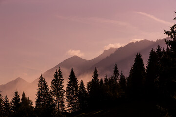 Mountain panorama in Bavaria, Germany