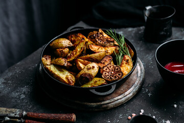 Garlic baked potatoes