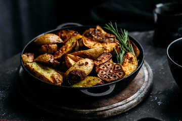 Garlic baked potatoes