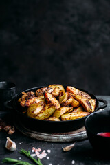 Garlic baked potatoes