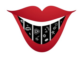 Un zoo de bacterias y virus en la boca. Microbiota