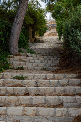 Fototapeta na wymiar old stone stairs