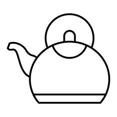 Obraz premium Vector Teapot Outline Icon Design