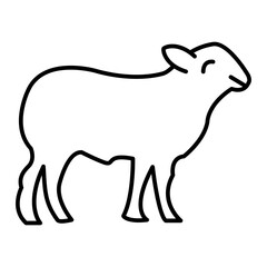 Vector Sheep Outline Icon Design