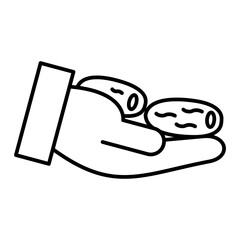 Vector Share Outline Icon Design