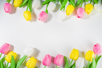 Easter Background Tulips Bouquet