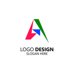 letter A logo design template for your finance and business company
