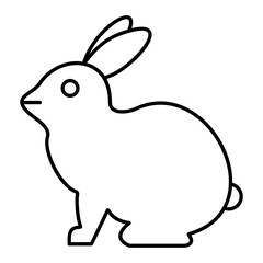 Vector Bunny Outline Icon Design