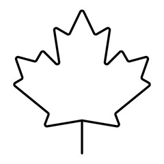 Vector Maple Leaf Outline Icon Design