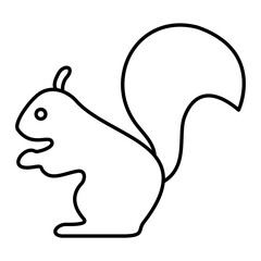 Vector Squirrel Outline Icon Design