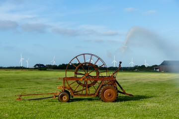 tractor in field, in Sweden Scandinavia North Europe