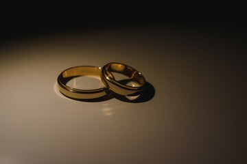 Beautiful background with wedding rings