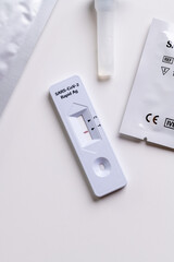 Sars Cov 2 rapid antigen test nasal kit. Self test. test at home. Corona, Covid 19. High quality photo