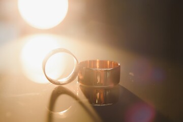 Beautiful background with wedding rings