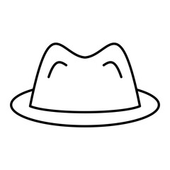 Vector Hat Outline Icon Design