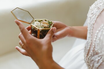 Beautiful background with wedding rings