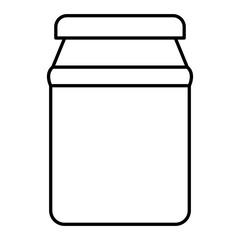 Vector Jar Outline Icon Design