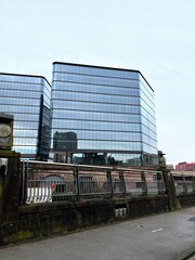Fototapeta na wymiar Modern architecture in Manchester England. 