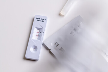 Sars Cov 2 rapid antigen test nasal kit. Self test. test at home. Corona, Covid 19. High quality photo © Hugo
