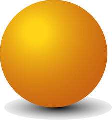 orange ball isolated like sun 