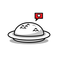 Illustration vector graphic design asset of rice. Suitable for multipurpose content.