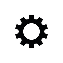 Gear set. Black gear wheel icons on white background. Alpha Luma Matte included. 4k video