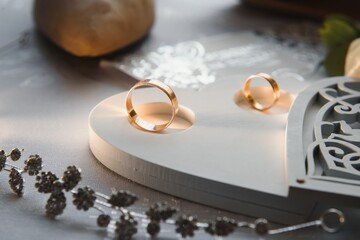 Beautiful background with wedding rings