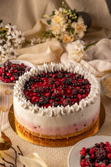 Forest berry mousse cake