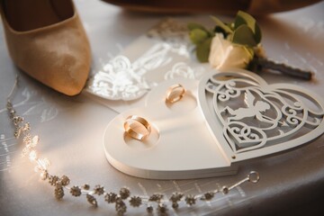 Beautiful background with wedding rings